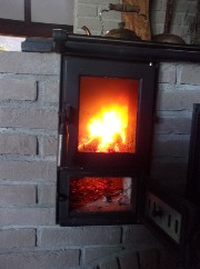 蓄熱暖炉複合型クッキング薪ストーブその１２